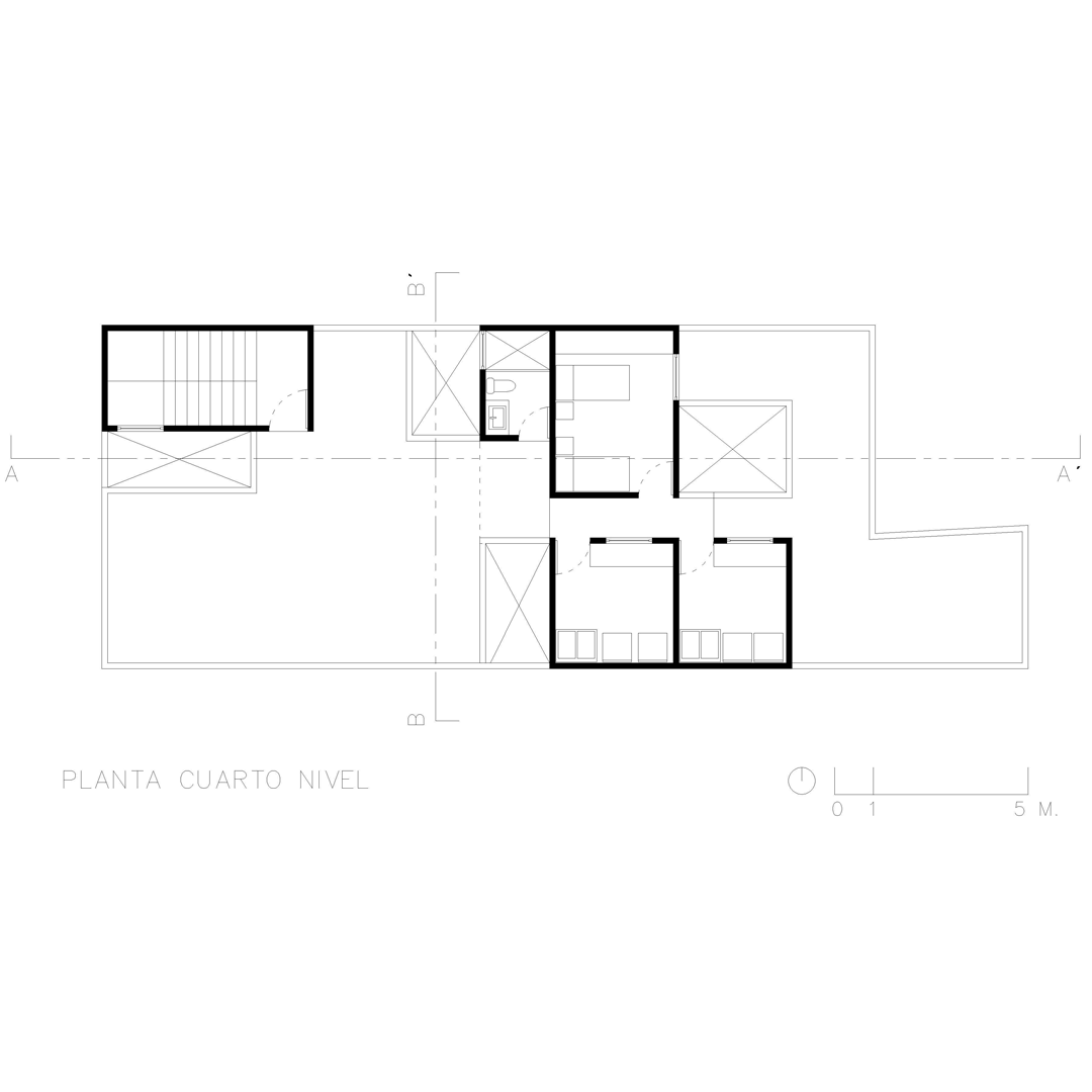 Apartamentos Chiantla — Planta arquitectónica — cuarto nivel