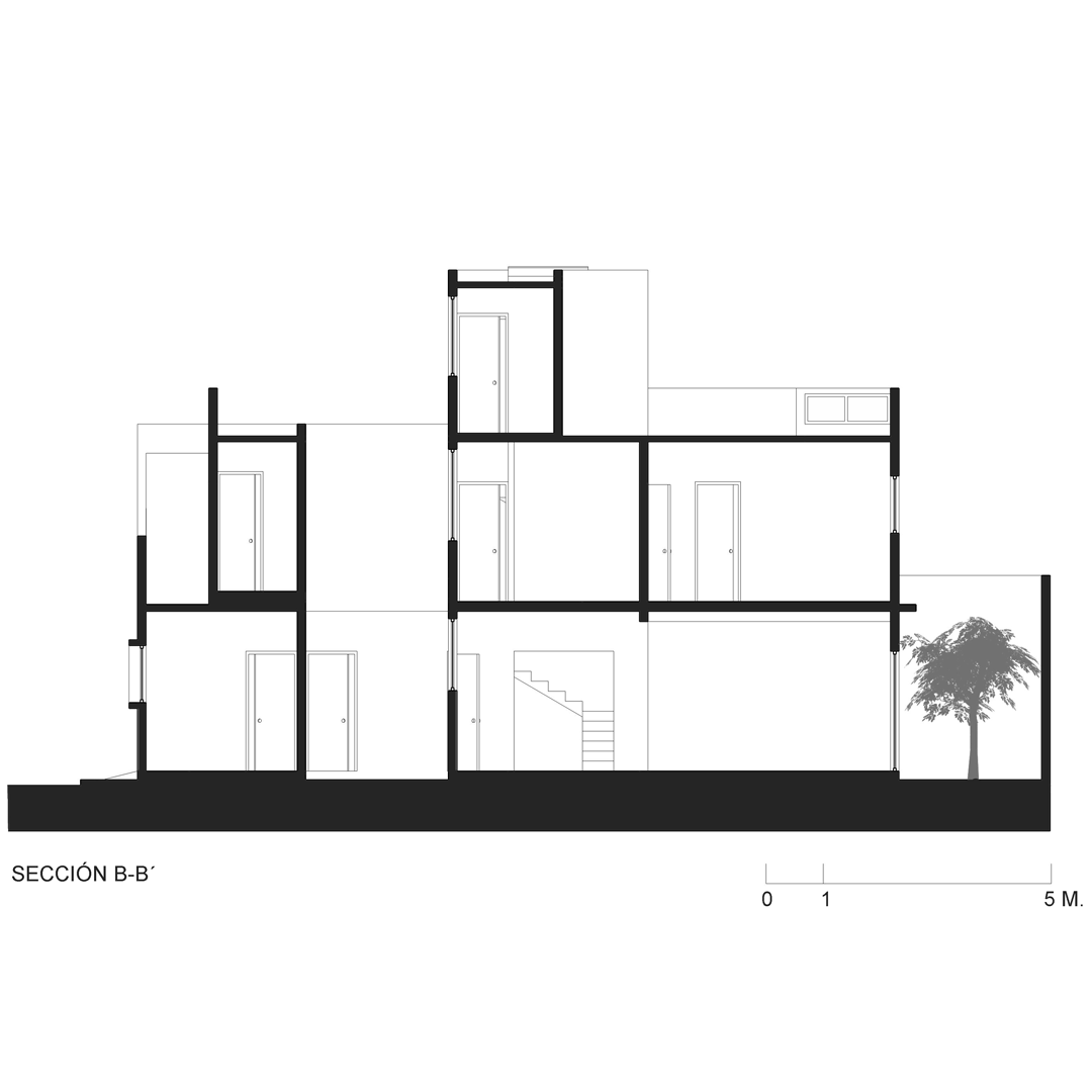 Casa Buenos Aires — Sección B–B’