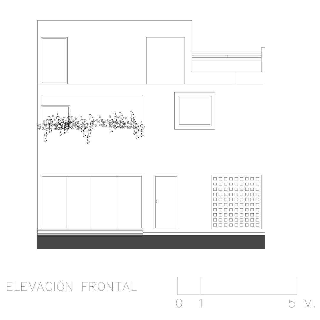 Casa Canxac — Elevación frontal 01