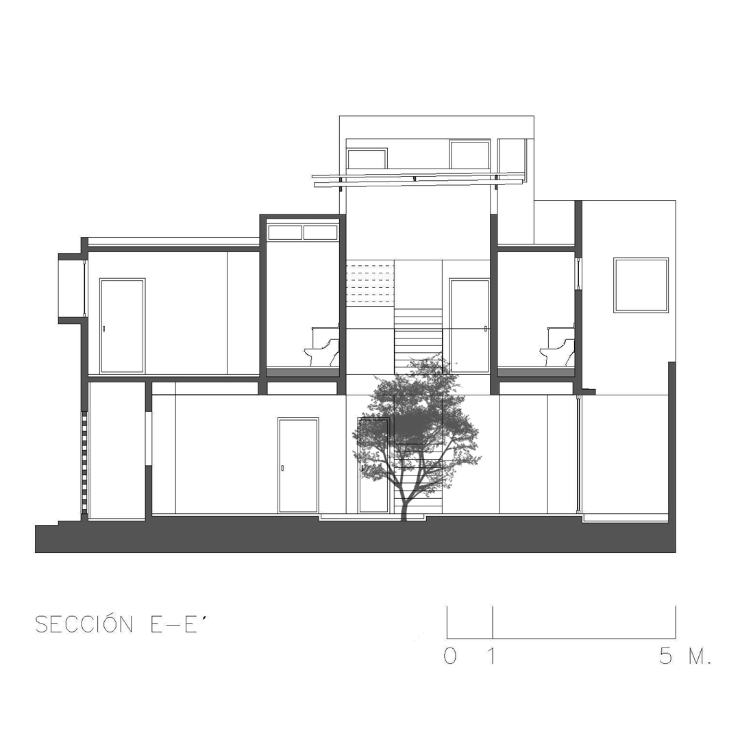 Casa Canxac — Sección E–E’