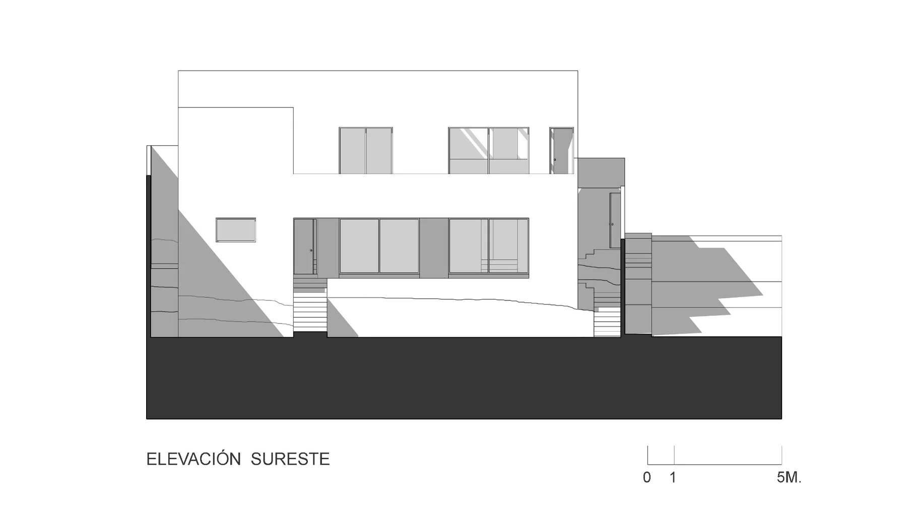 Casa de la Colina — Elevación sureste